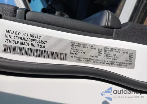 2023 Jeep Grand Cherokee Laredo 4X4 из США, поврежденный, VIN 1C4RJHAG0PC548572